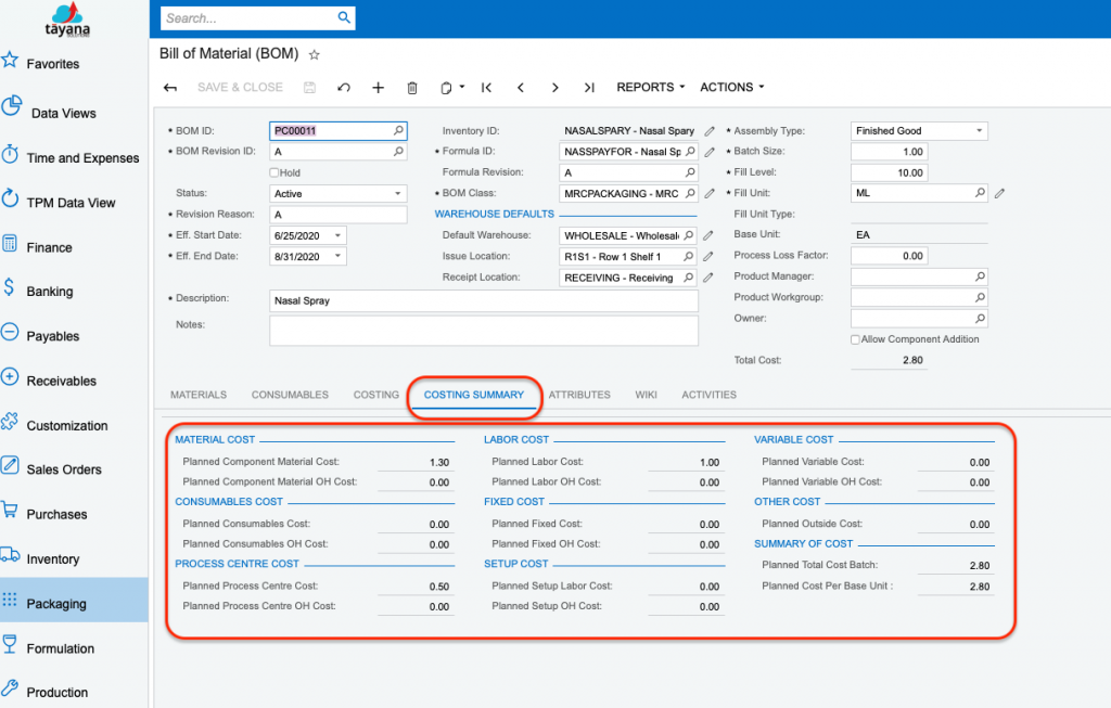 Manage-ISV-Solution-1139-5Manage-ISV-Solution828-5BOM_Costing-Summary