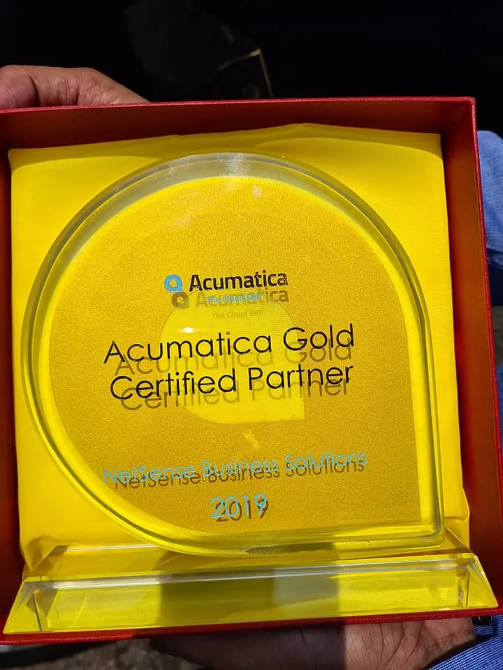 Acumatica Gold Certified Partner recognition awarded to Netsense Business Solutions